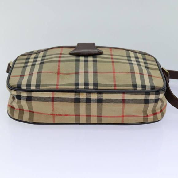 Burberrys Nova Check Blue Label Hand Bag Canvas Black Auth ti1774 - Picture 5 of 16